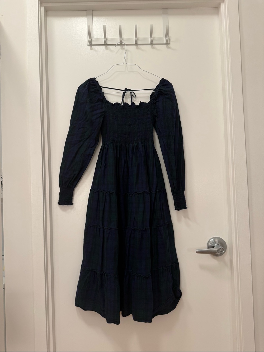 Hill House - Naomi Dress in Blackwatch Tartan, XXS